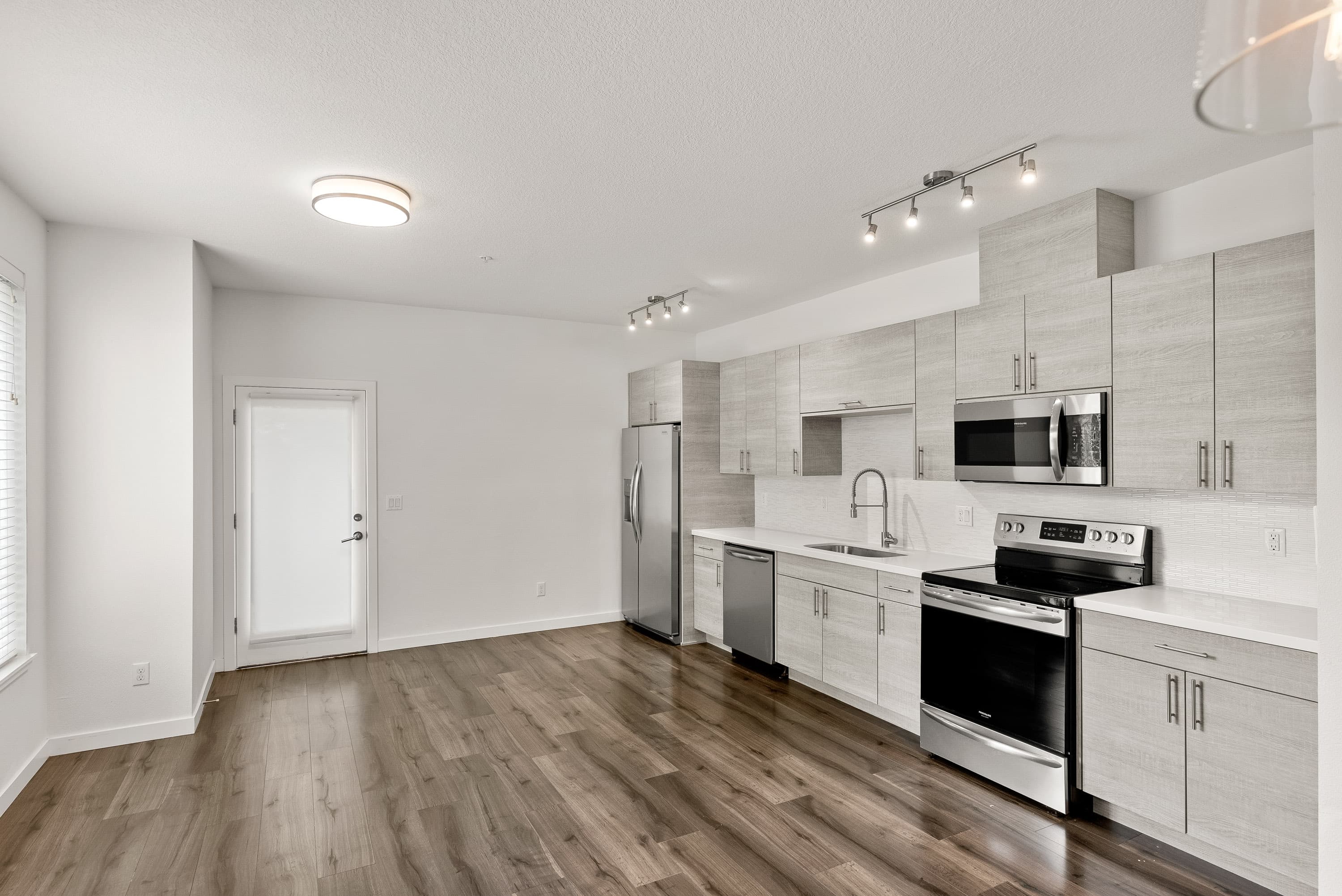 Full Kitchen with Track Lighting
